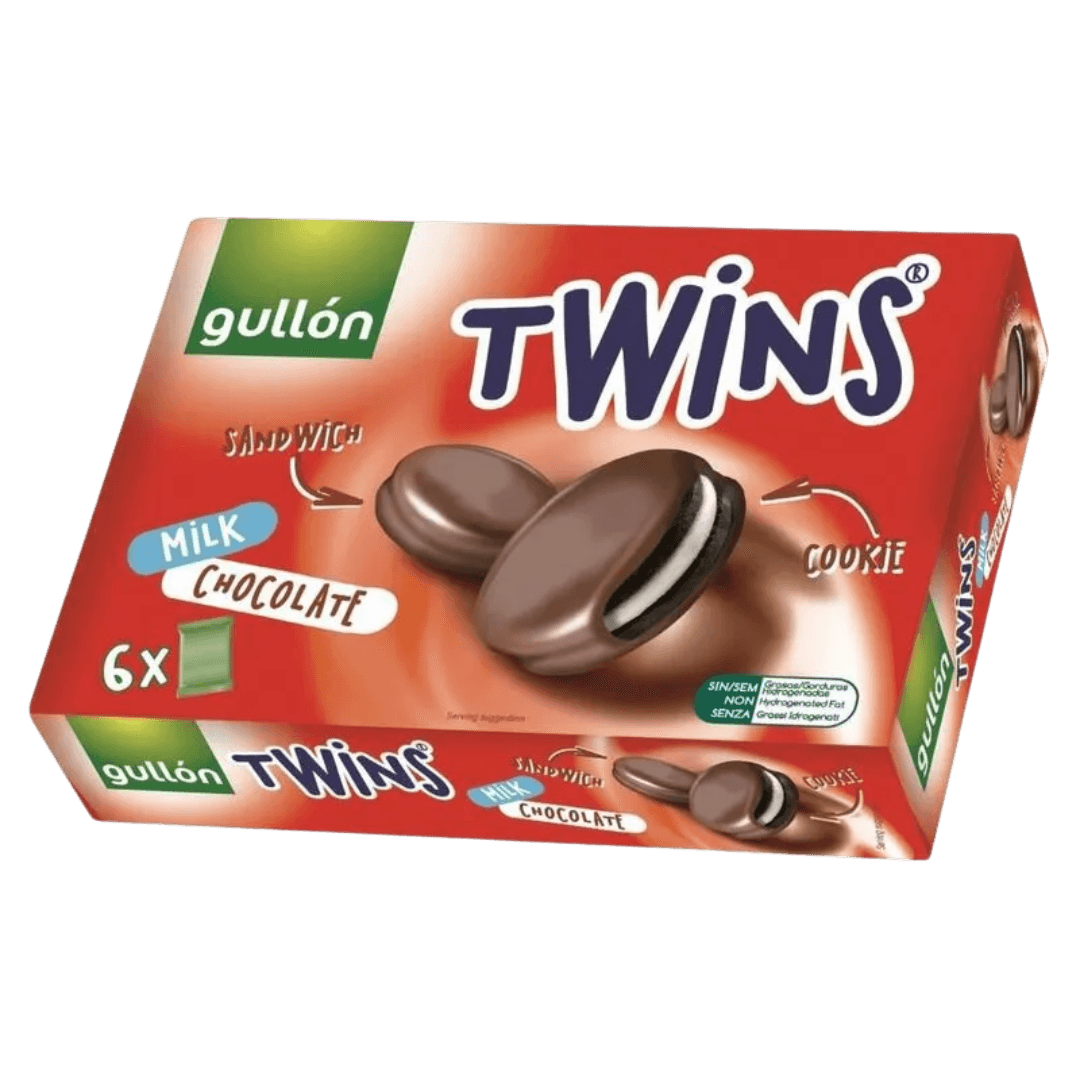 Biscoito Gullón Twins com Cobertura de Chocolate ao Leite 252g